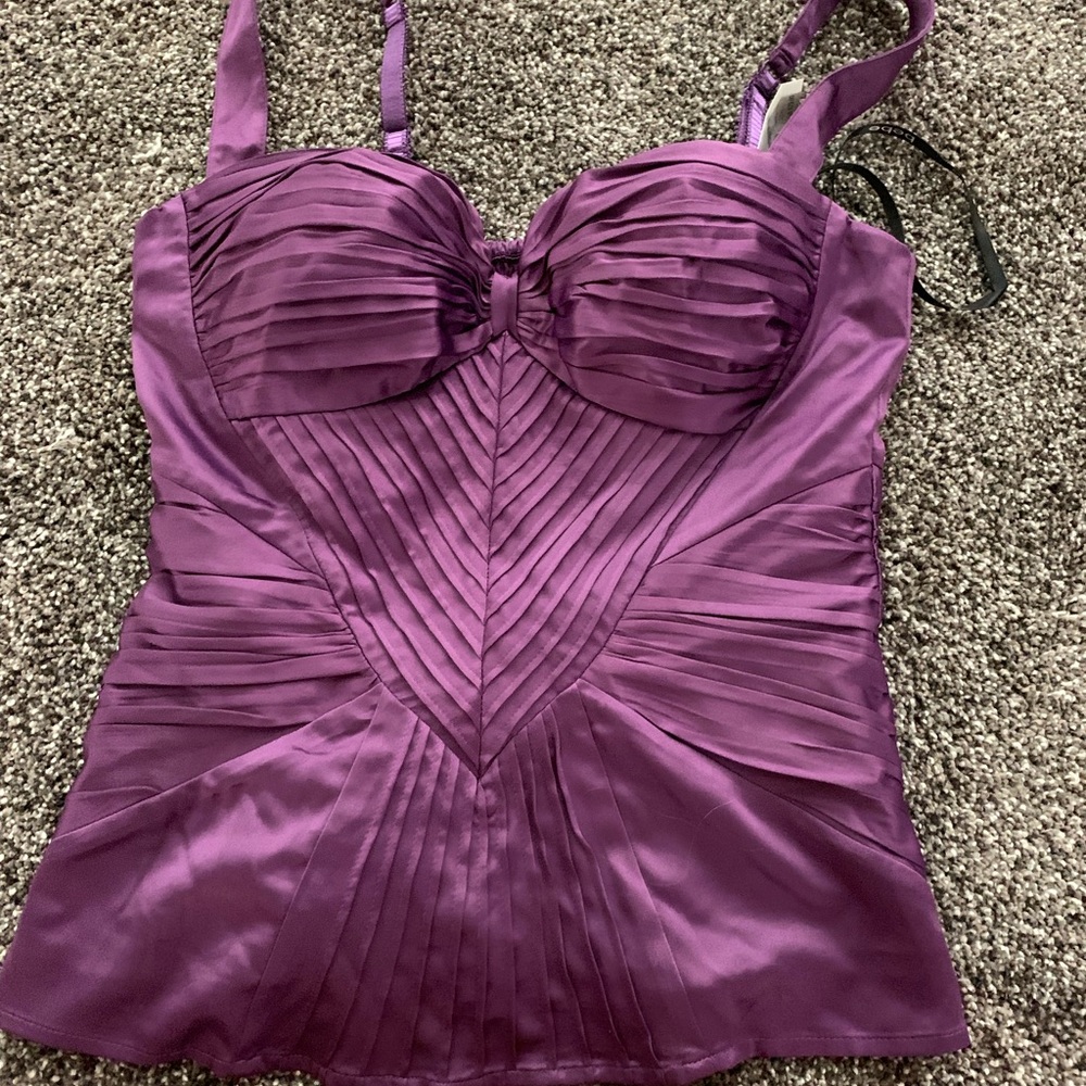 Bebe tube  top XS purple crop top